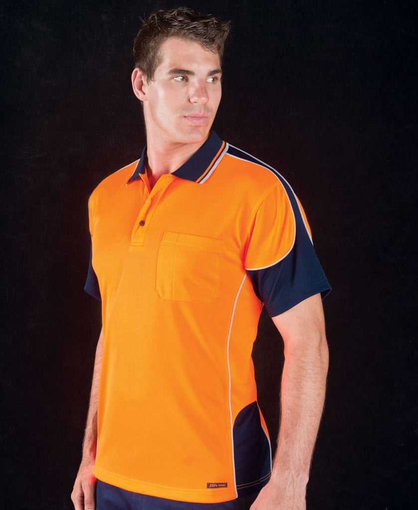 JB's Hi Vis Contrast Piping Polo - Adults (6HCP4)