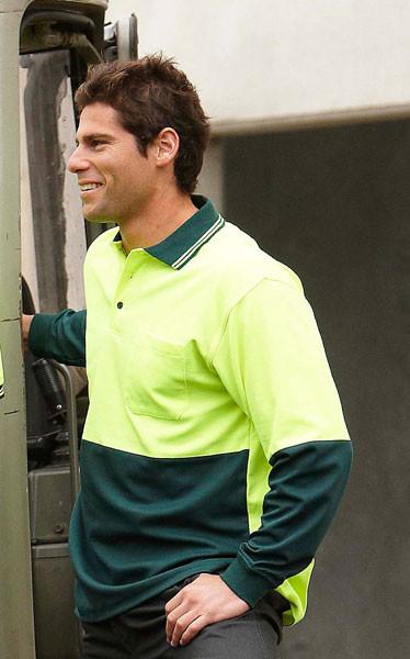 Jb's Hi Vis Long Sleeve Cotton Back Polo - Adults (6HPL)