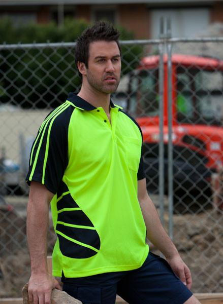 Jb's Hi Vis Short Sleeve Spider Polo - Adults (6HSP)