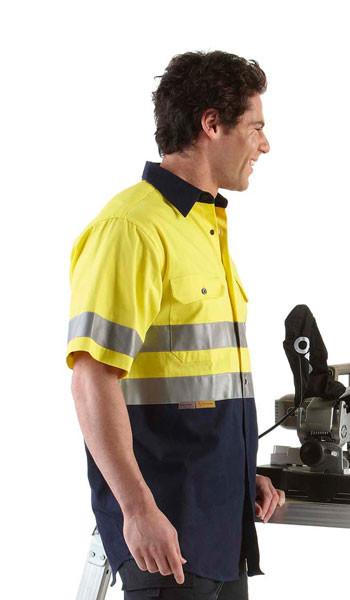 JB's Hi Vis (D+N) Short Sleeve 190g Shirt - Adults (6HSS)