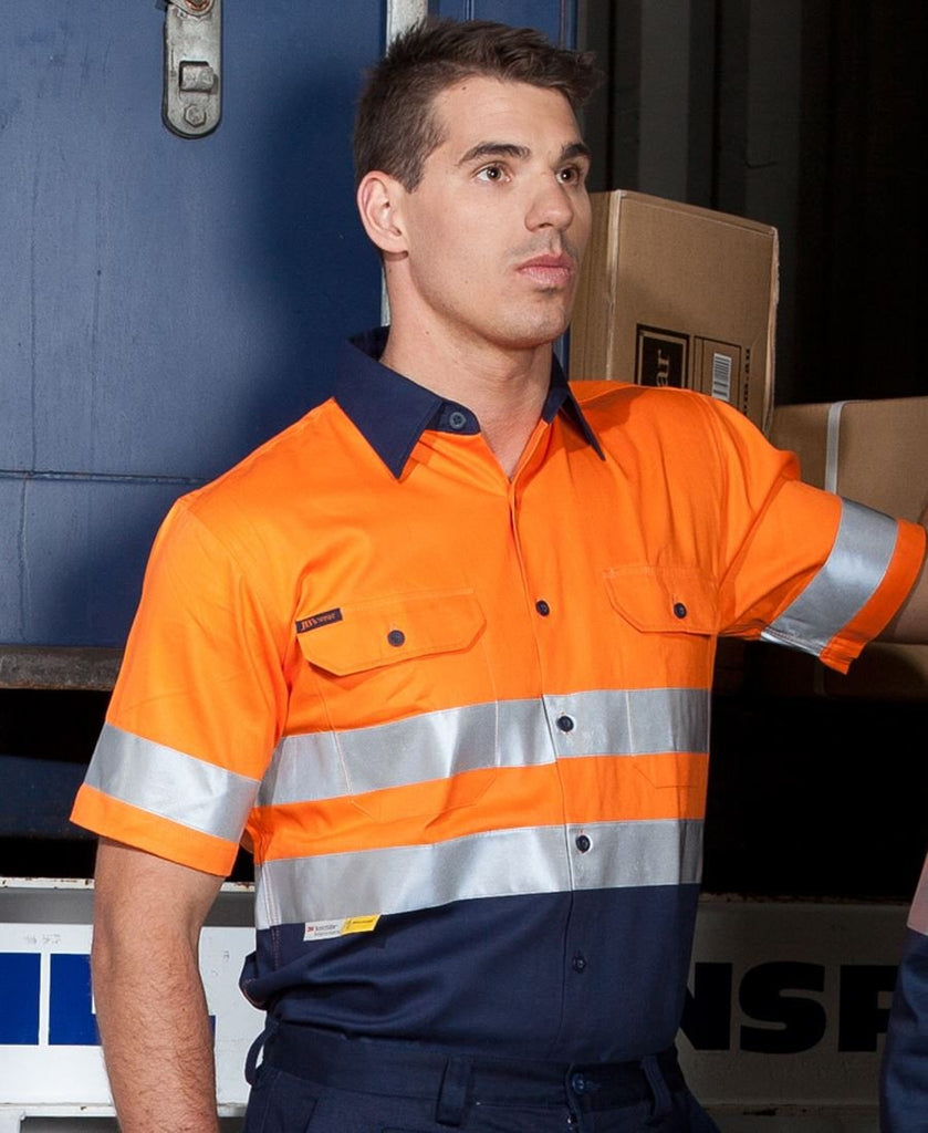 JB's Hi Vis (D+N) Short Sleeve 190g Shirt - Adults (6HSS)