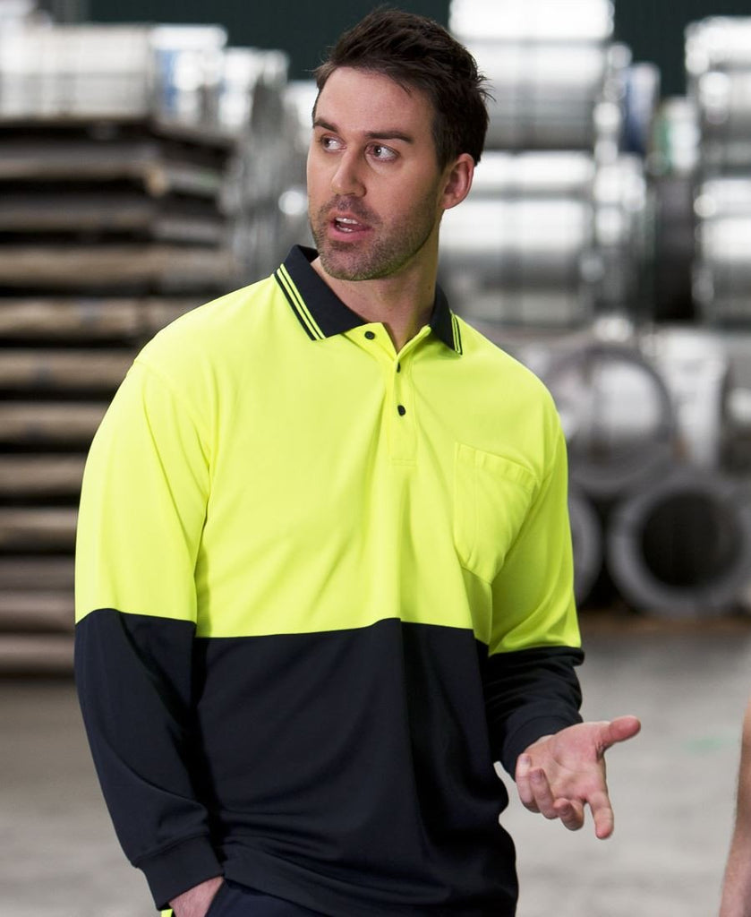 JB's Hi Vis Long Sleeve Trad Polo - Adults (6HVPL)