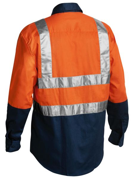 Bisley Taped Hi Vis Drill Shirt - Long Sleeve-(BS6267T)