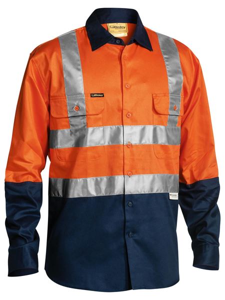 Bisley Taped Hi Vis Drill Shirt - Long Sleeve-(BS6267T)