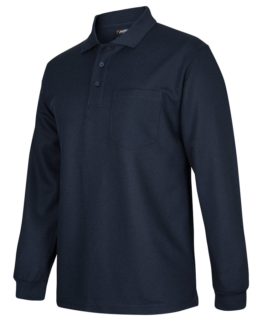 JB'S Podium L/S Waffle Pocket Polo (7WPL)