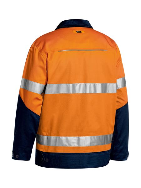 Bisley Taped Hi Vis Drill Jacket With Liquid Repellent Finish -(BJ6917T)