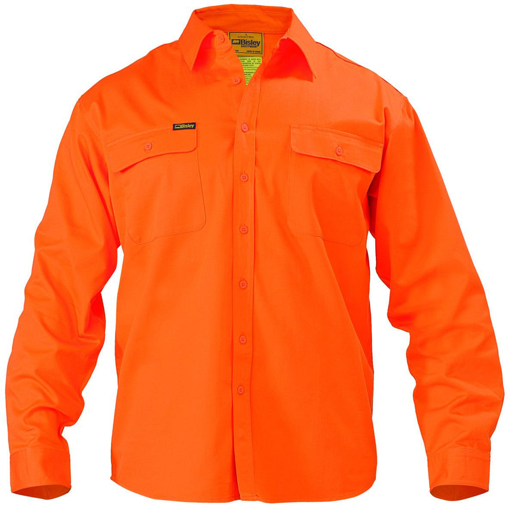 Bisley Hi Vis L/S Drill Shirt-(BS6339)