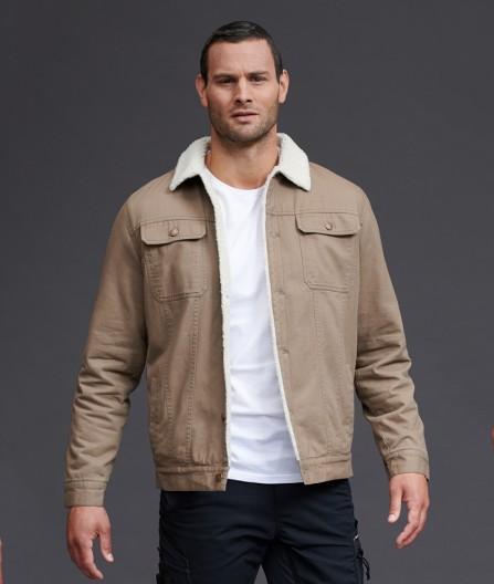 Mens khaki 2025 sherpa jacket
