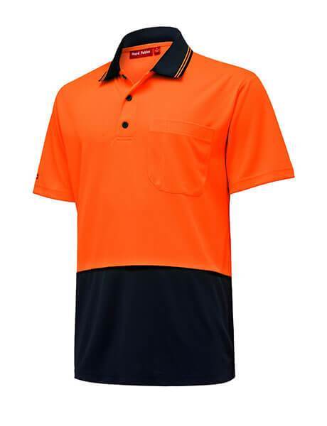 Hard Yakka Hi Vis 2 Tone S/Sl Micro Mesh Polo (Y19605)