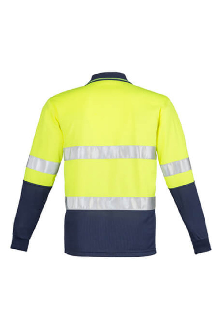 Syzmik Mens Hi Vis Spliced Polo - Long Sleeve Hoop Taped (ZH235)