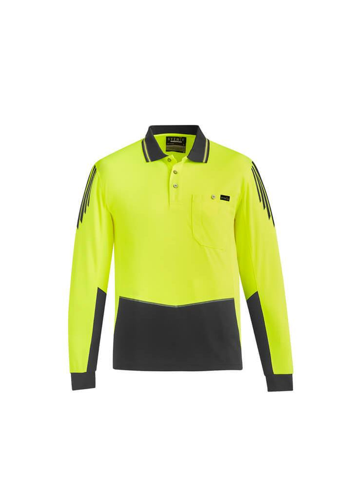 Syzmik Mens Hi Vis Flux L/S Polo (ZH310)