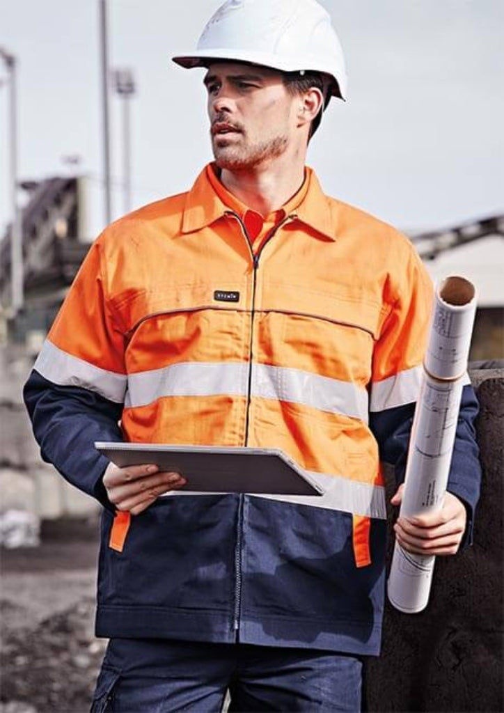 Syzmik ZJ590 Mens Hi Vis Cotton Drill Jacket