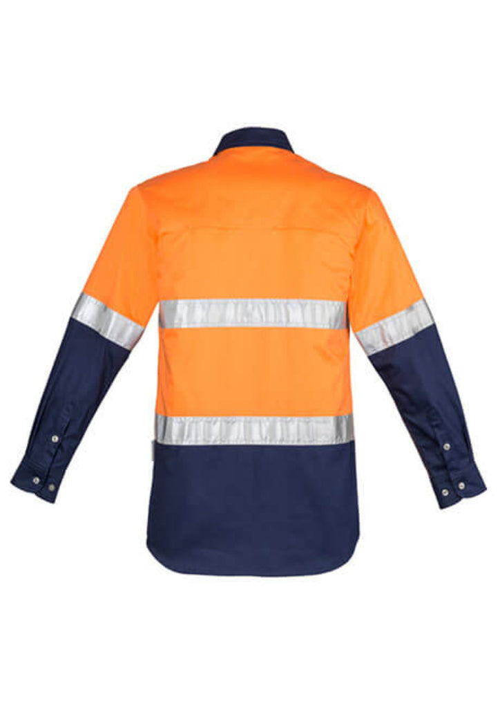 Syzmik Mens Hi Vis Spliced Industrial Shirt - Hoop Taped (ZW123)