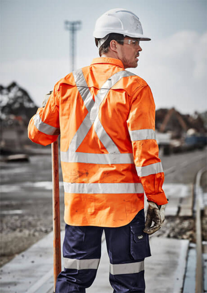 Syzmik Mens Hi Vis X Back Taped Shirt (ZW690)