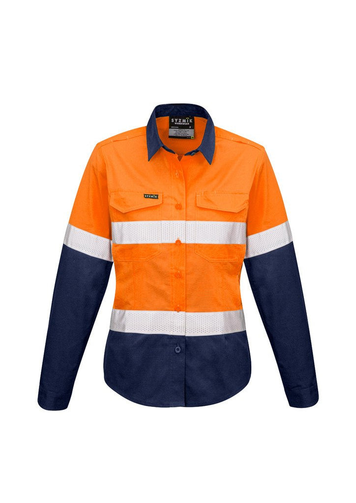 Syzmik Womens Rugged Cooling Taped Hi Vis Spliced Shirt (ZW720)