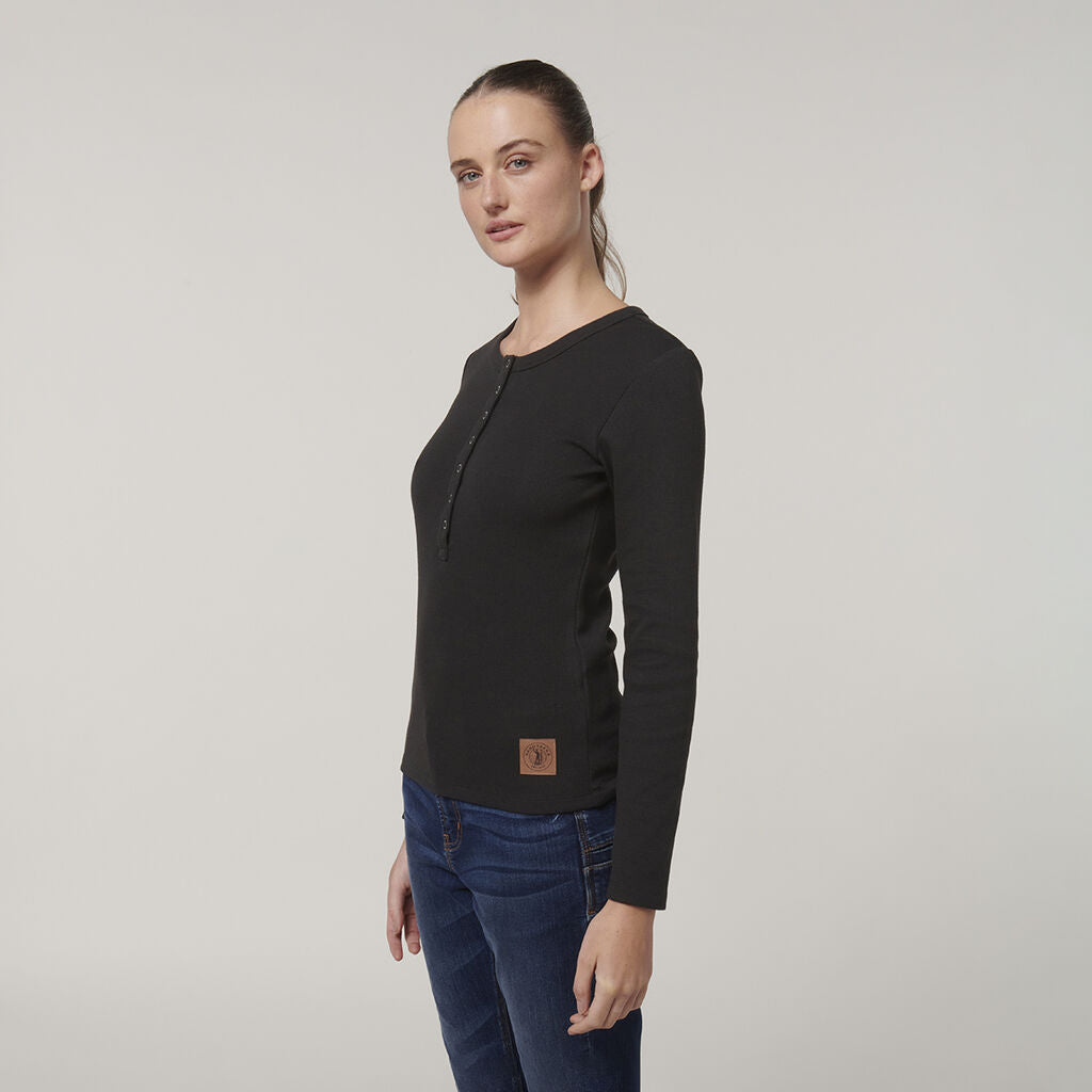 Hard Yakka Women's Henley (Y08237)