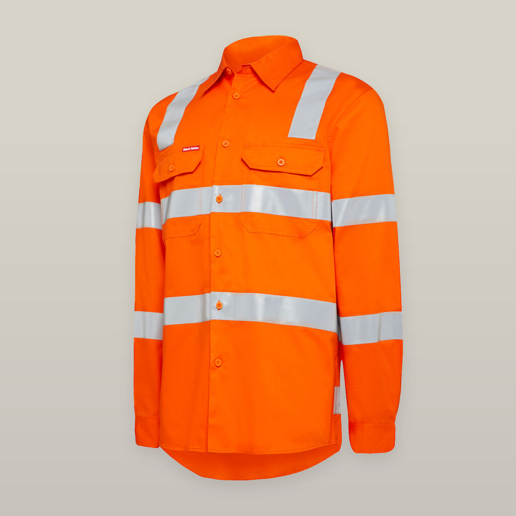 Hard Yakka Women's Core Biomotion Hi-vis Taped Long Sleeve Cross Back (Y08420)