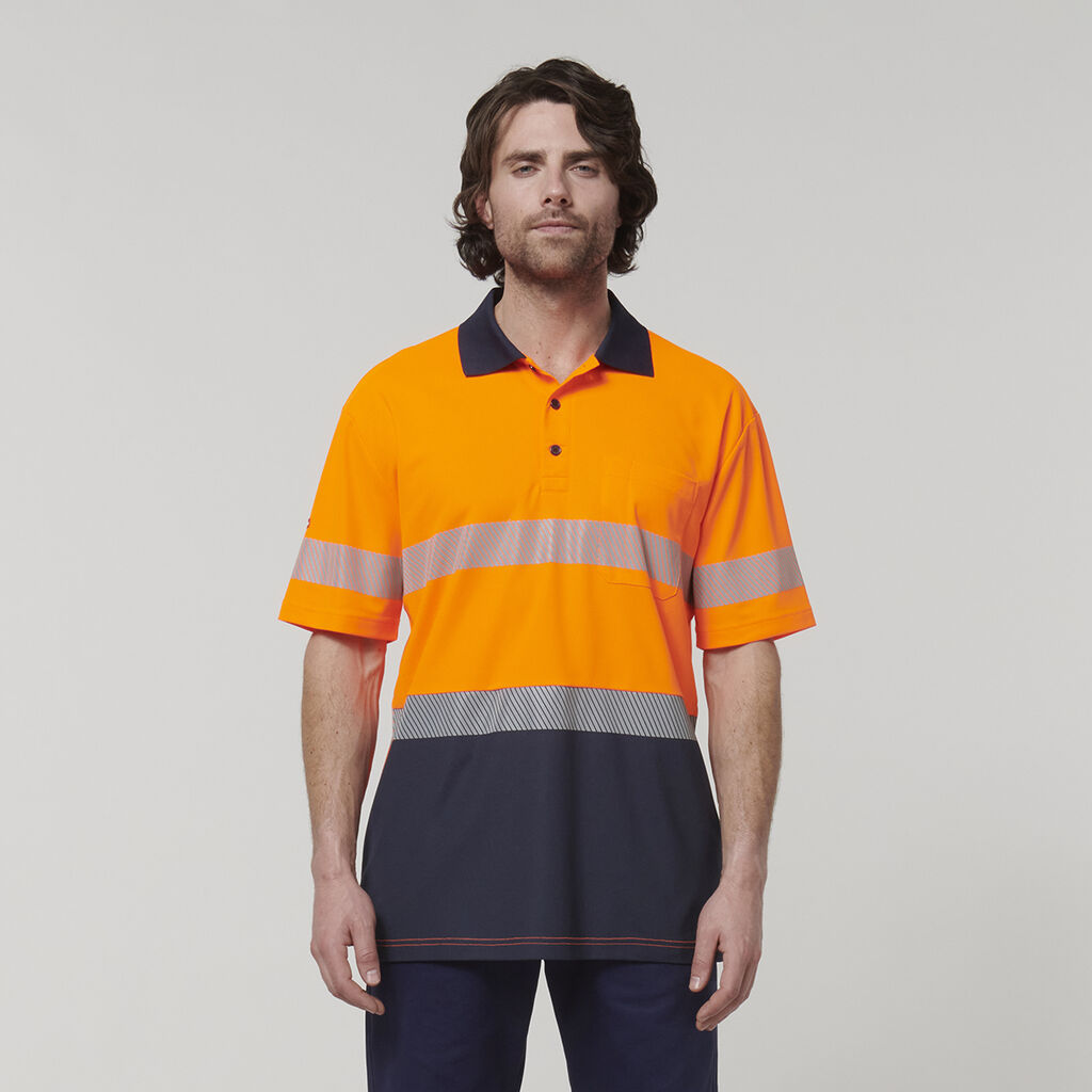 Hard Yakka Men's Short Sleeve Hi Vis Taped Polo (Y19618)