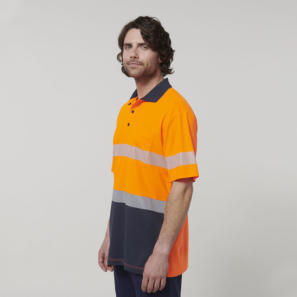 Hard Yakka Men's Short Sleeve Hi Vis Taped Polo (Y19618)