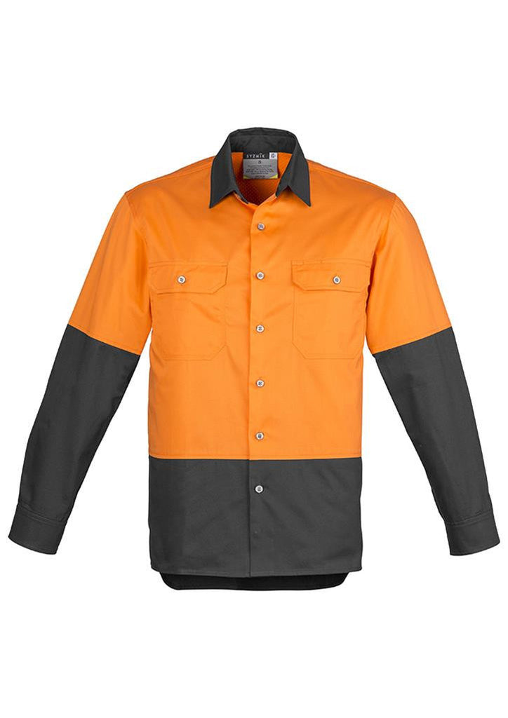 Syzmik Mens Hi Vis Spliced Industrial Shirt (ZW122)