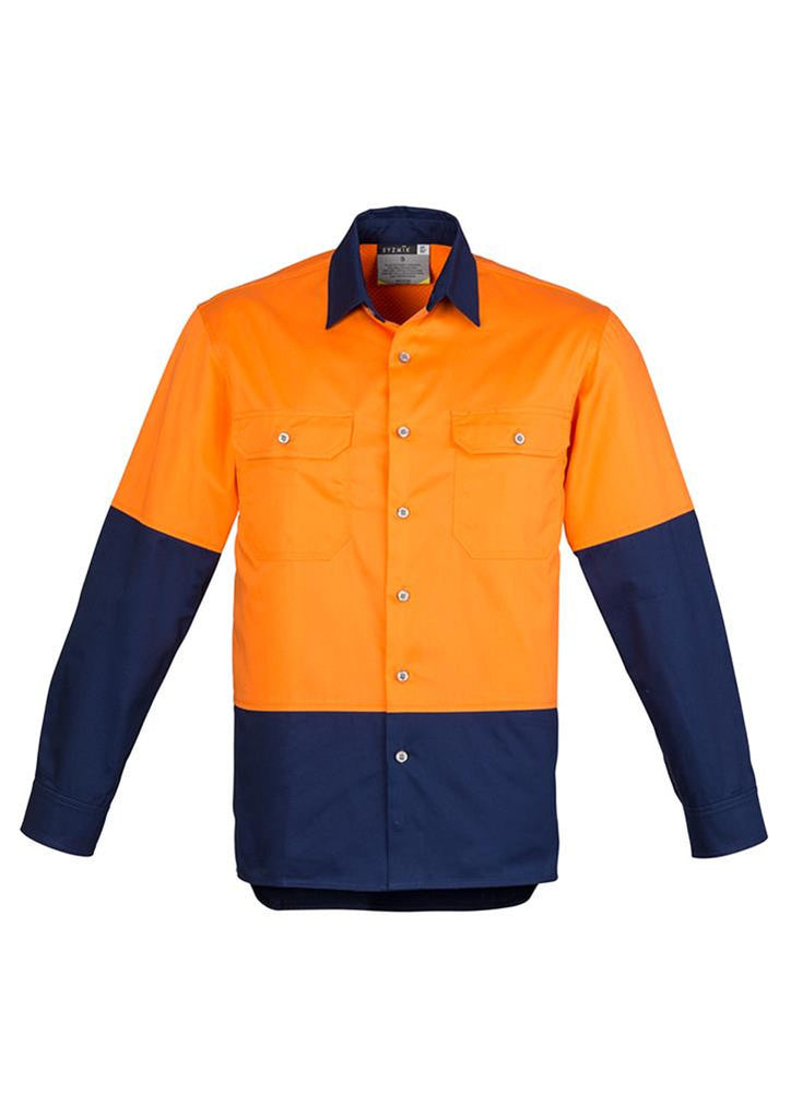 Syzmik Mens Hi Vis Spliced Industrial Shirt (ZW122)