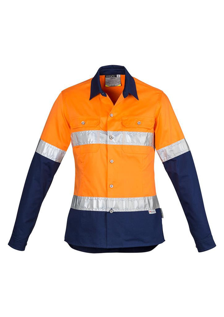 Syzmik Hi Vis Spliced Industrial Shirt - Hoop Taped (ZWL123)