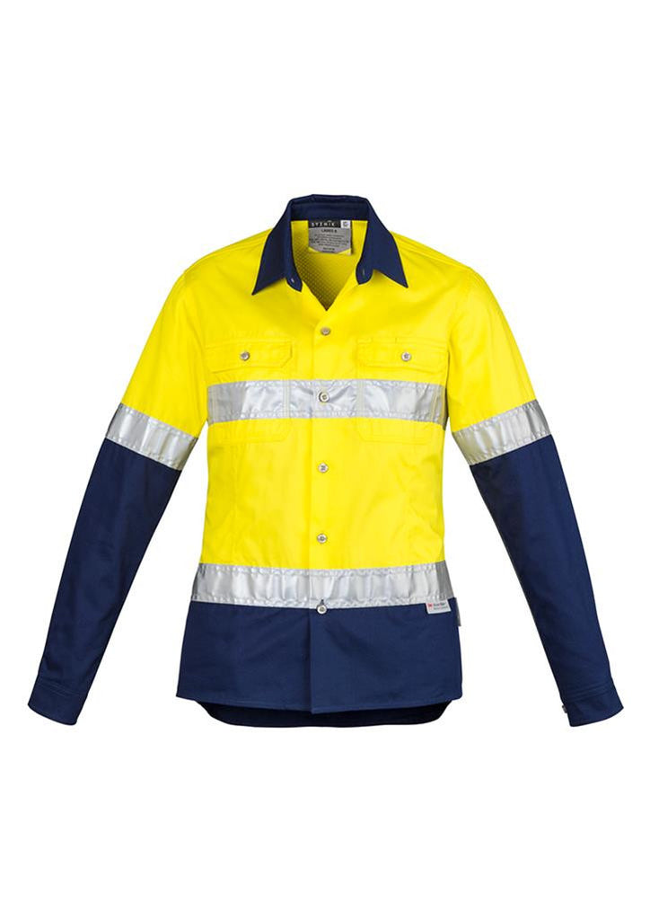 Syzmik Hi Vis Spliced Industrial Shirt - Hoop Taped (ZWL123)